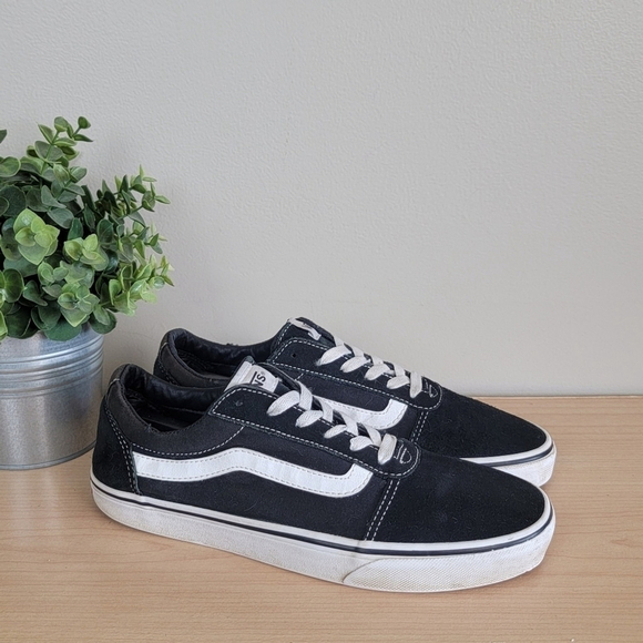 Vans 10 Ward Old Skool Side SK8 Stripe Black Canvas Suede Low Top Sneakers Shoes - Picture 1 of 14